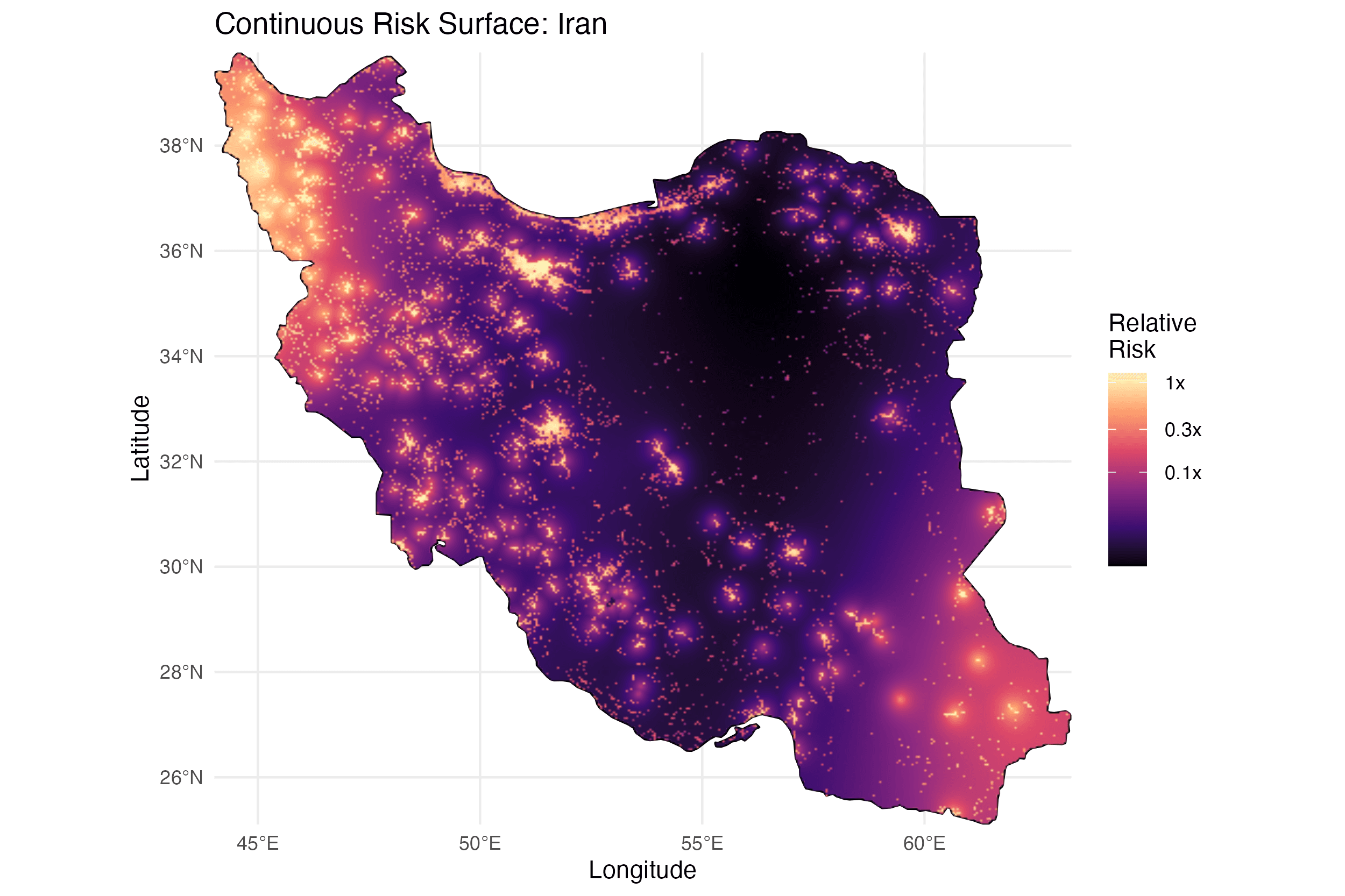 Location-level conflict risk analysis for Iran